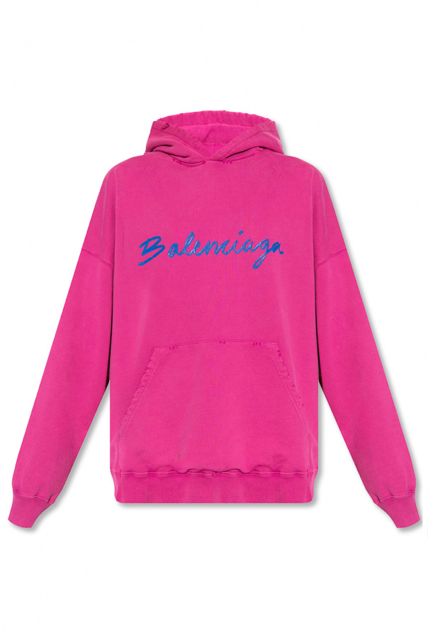 Balenciaga hoodie best sale with pink writing